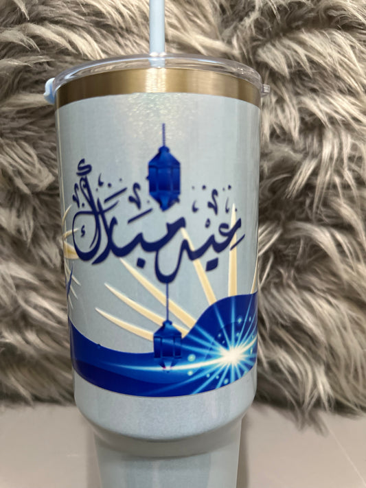 Eid Mubarak 40oz stainless steel tumbler
