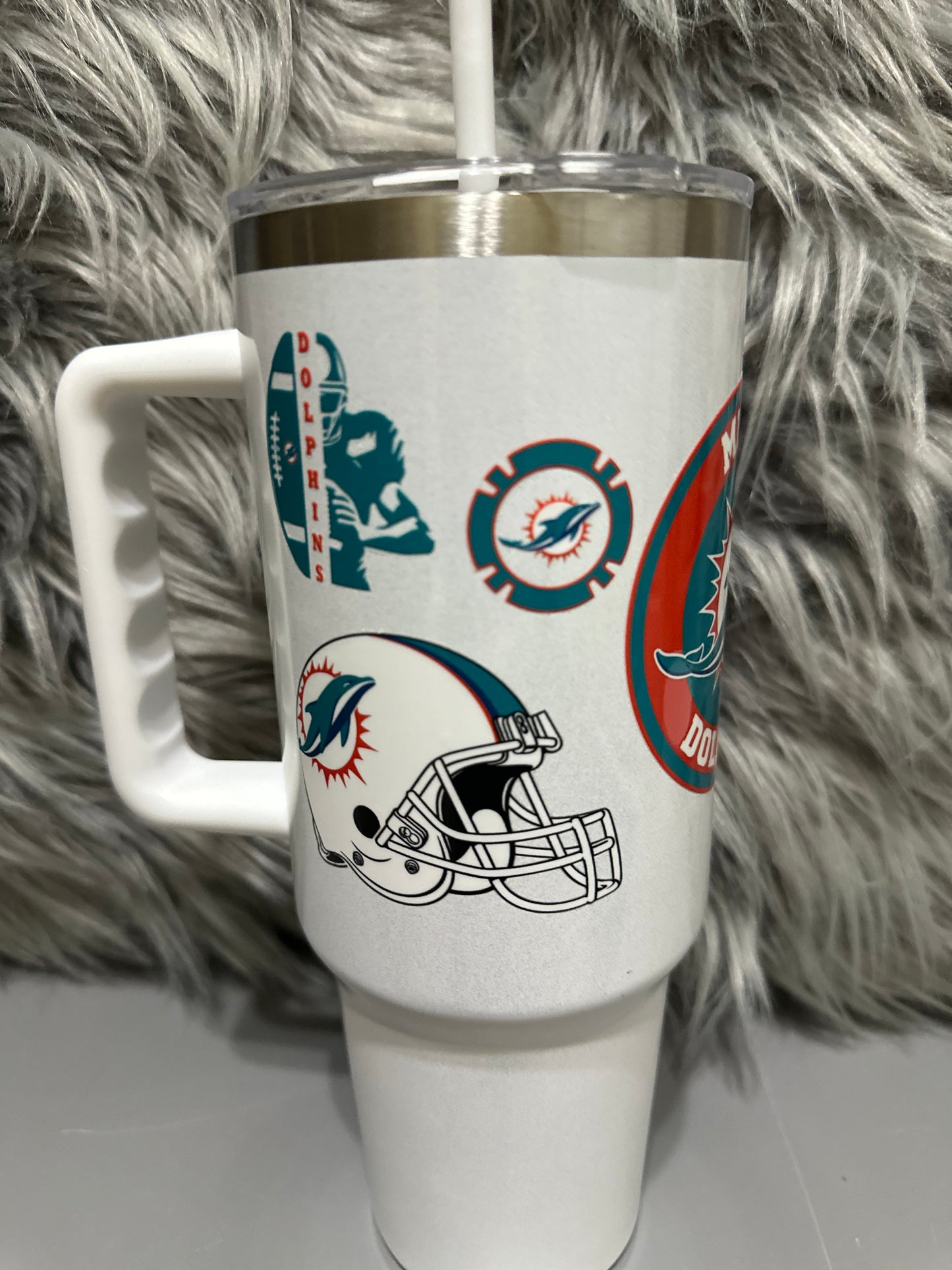 Miami Dolphins 40oz stainless steel tumbler