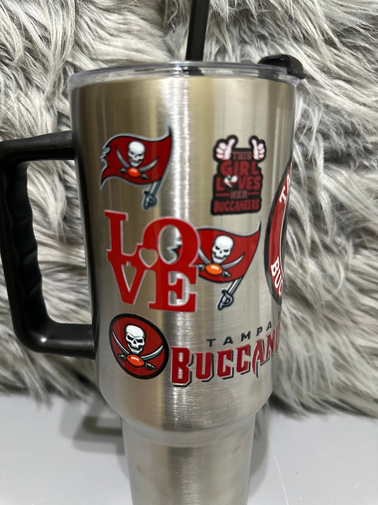 Customized Buccaneers 40oz stainless steel tumbler