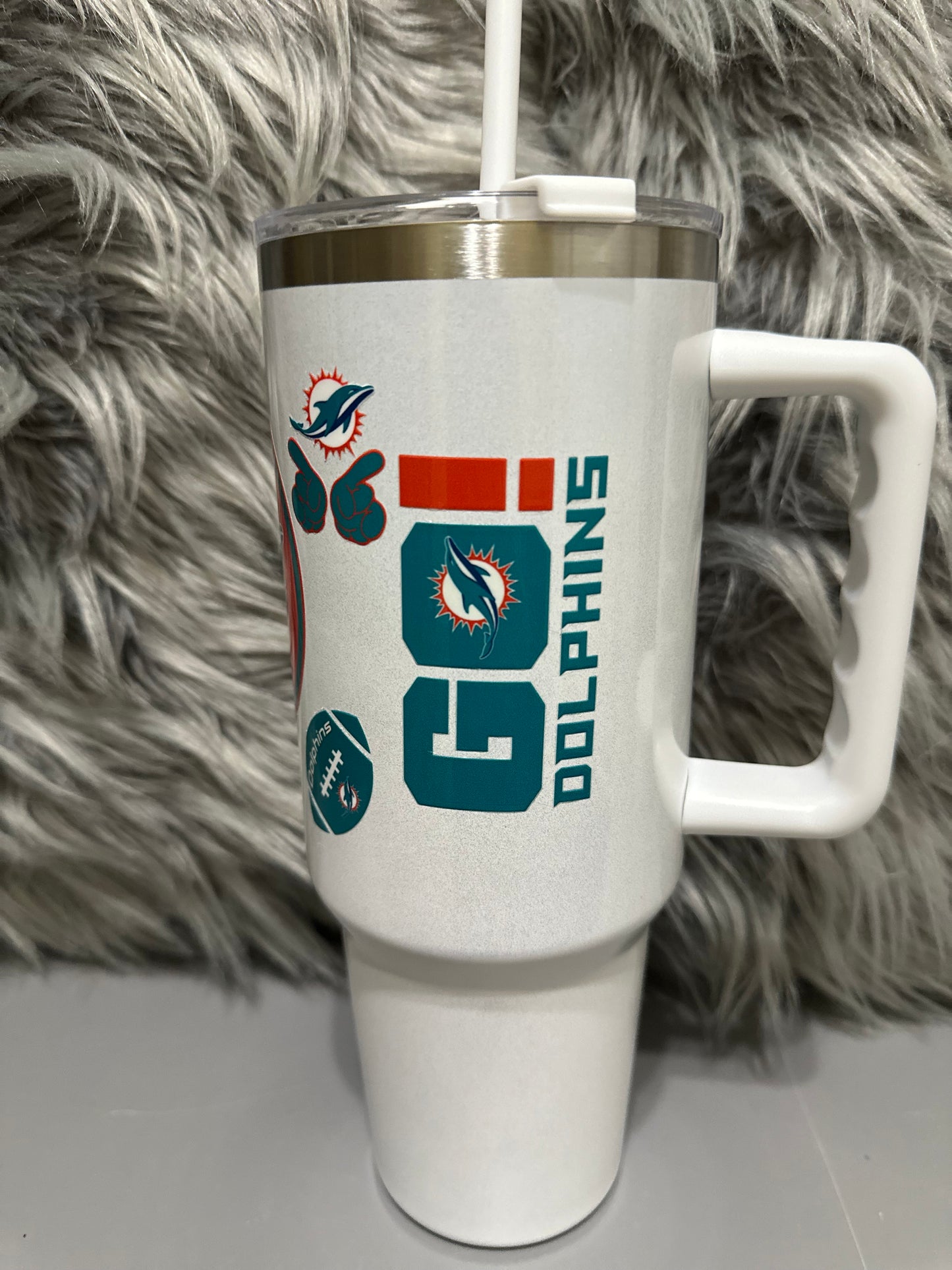 Miami Dolphins 40oz stainless steel tumbler