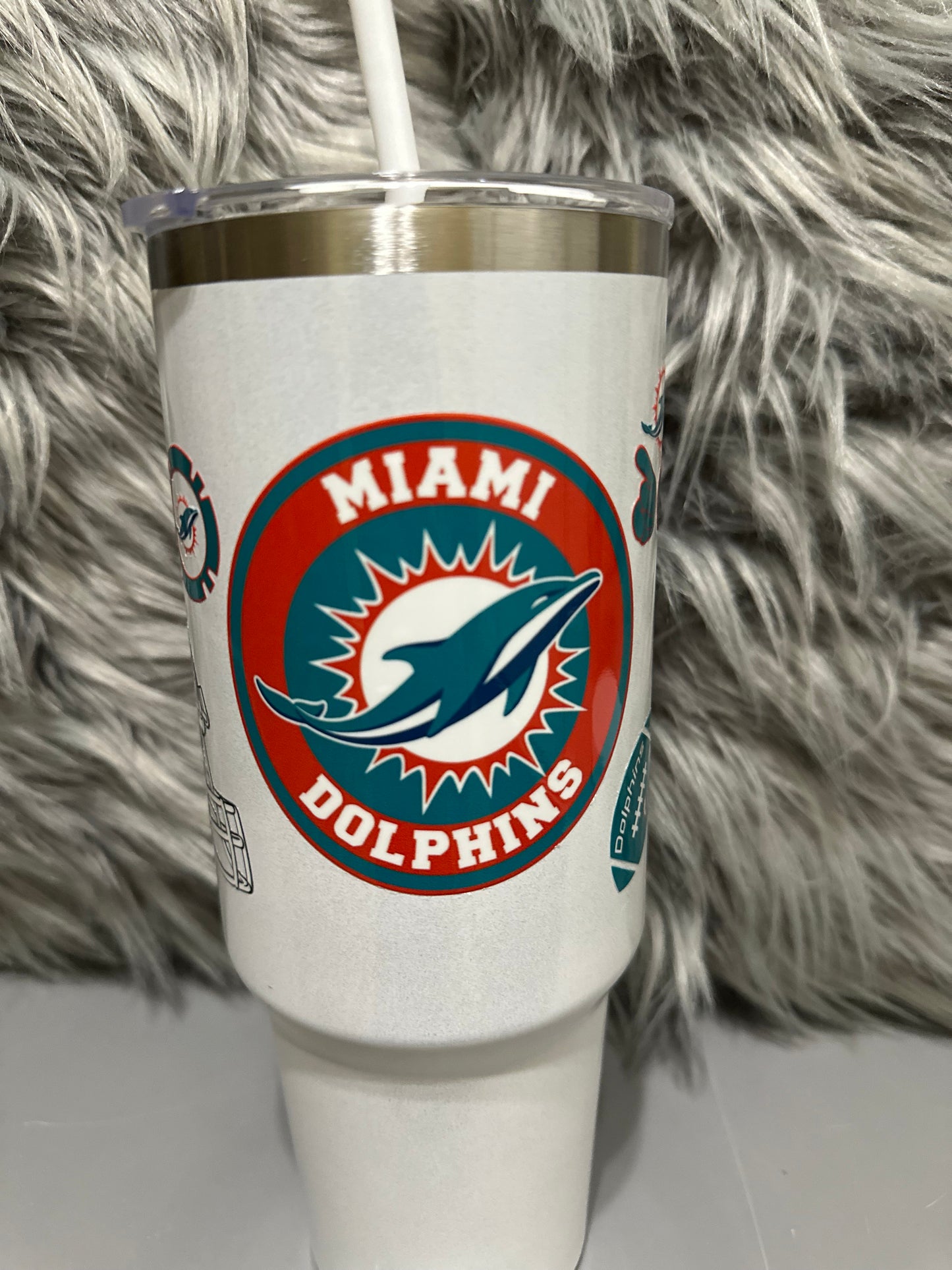 Miami Dolphins 40oz stainless steel tumbler