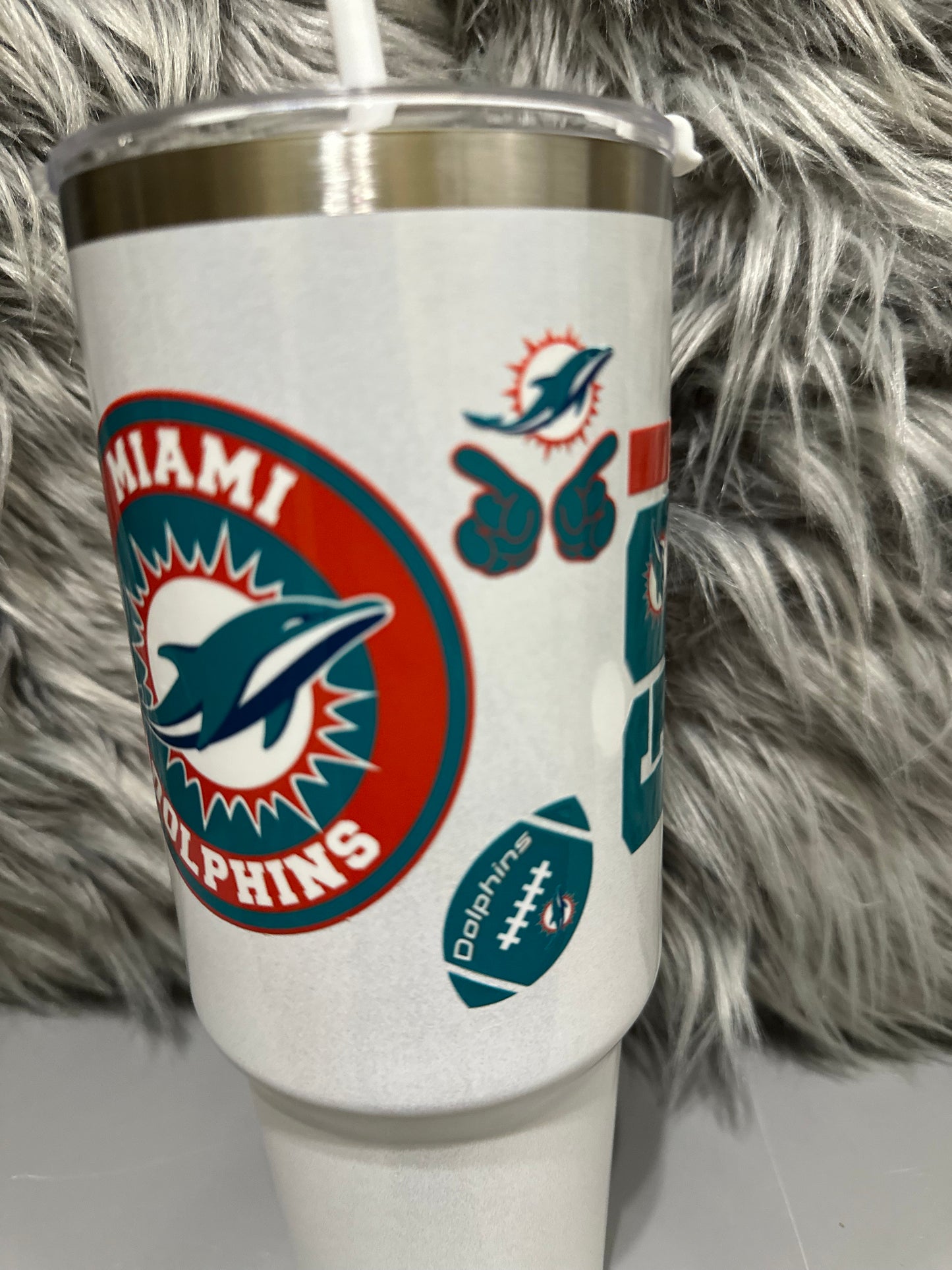 Miami Dolphins 40oz stainless steel tumbler