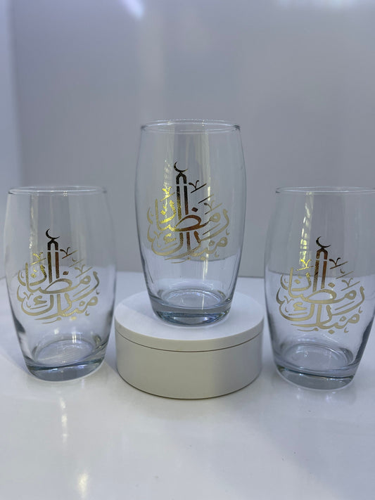 Ramadan Mubarak Customized Drinking Glasses