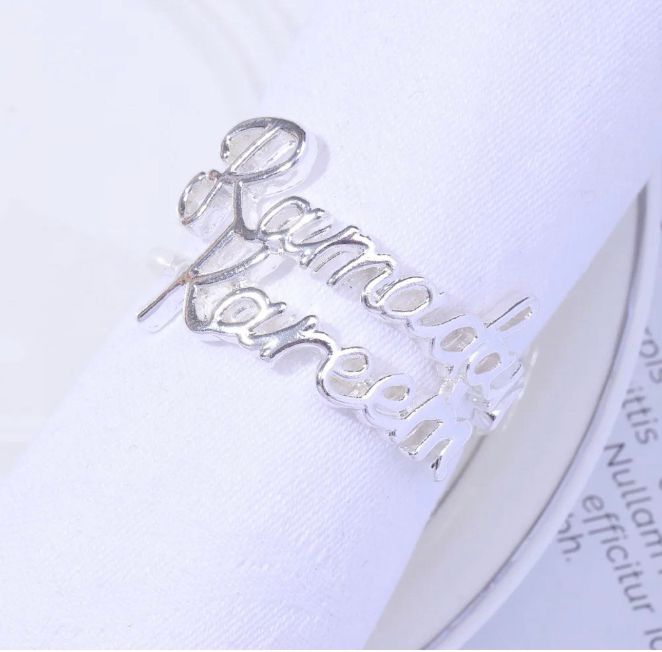 Ramadan Kareem Metal Gold Or Silver Napkin Ring