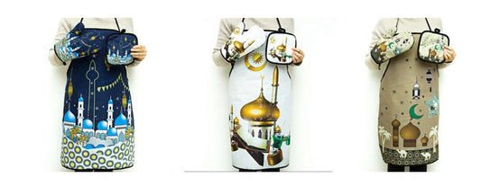 Ramadan & Eid Mubarak 3 Piece Apron Set